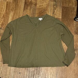 Wonderly Studio Universal Thread Olive Long Sleeve Blouse